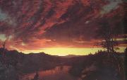 Frederick Edwin Church Twilight in the Wilderness (nn03) oil on canvas